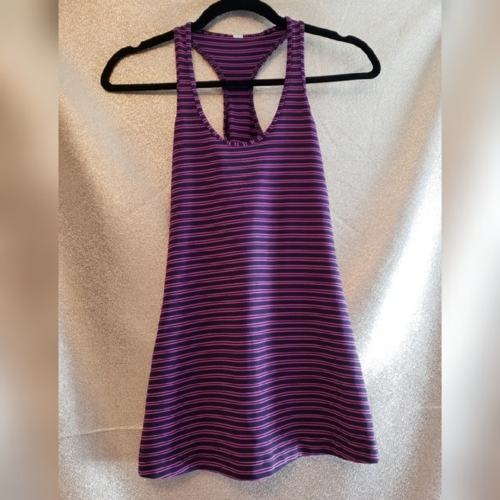 Lululemon Cool Racerback Tank Top - Double Trouble Stripe Ultraviolet